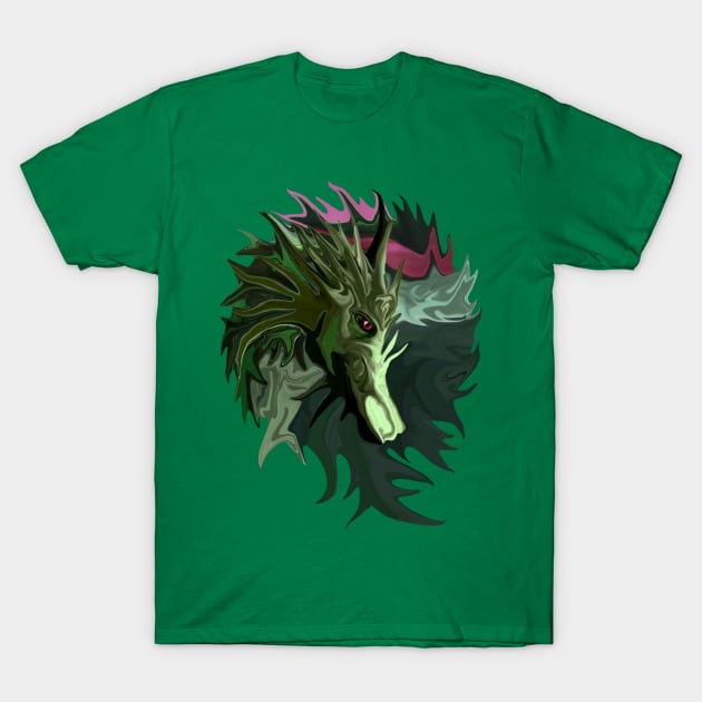 Watermelon Tourmaline Dragon T-Shirt by distortionart